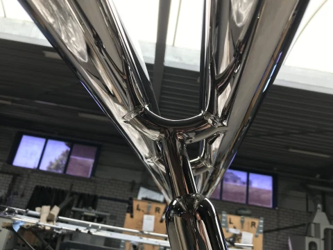 RVS leuningwerk hoogglans gepolijst